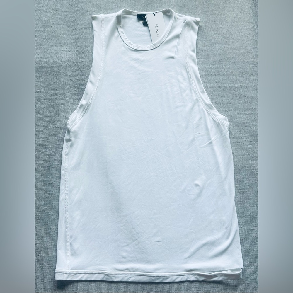 Alala Carve Cutout White Sleeveless Tank Top Women’s - Picture 4 of 10